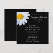 Elegant Zwart Wit Daisy Theme Vrijgezellenfeest Kaart (Voorkant / Achterkant)