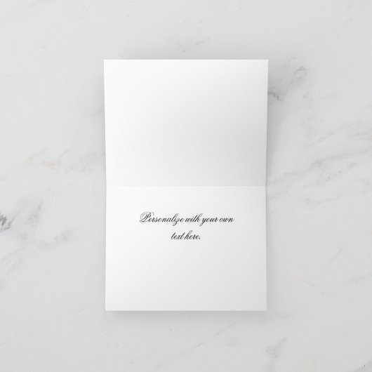 Elegant zwart-wit Damask Dankjewel Card Bedankkaart (Binnen)