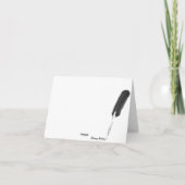 Elegant zwart-wit Damask Dankjewel Card Bedankkaart (Achterkant)