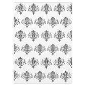 Elegant  zwart-wit Damasontwerp Tafelkleed (Voorkant)