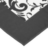 Elegant zwart-wit damast patroon tafelkleed (Gekanteld)