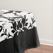Elegant zwart-wit damast patroon tafelkleed (Voorbeeld)