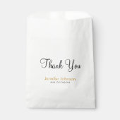 Elegant Zwart Wit Dank Je Script Persoonlijk Bedankzakje (Voorkant)