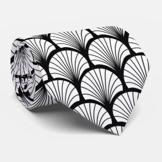 elegant zwart-wit decopatroon stropdas