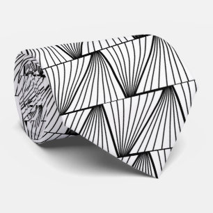 elegant zwart-wit decopatroon stropdas