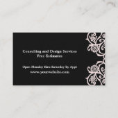 Elegant zwart-wit decoventiel Visitekaartje (Achterkant)