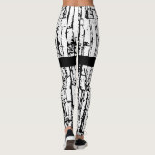 Elegant zwart wit design leggings (Achterkant)