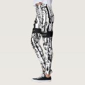 Elegant zwart wit design leggings (Links)