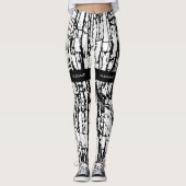 Elegant zwart wit design leggings (Voorkant)