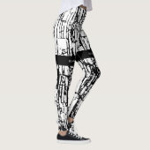 Elegant zwart wit design leggings (Rechts)