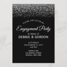 Elegant Zwart & Wit Diamant Bruiloft Verloving