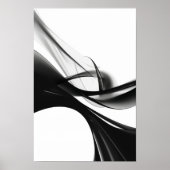 Elegant zwart-wit digitaal schilderij poster (Voorkant)