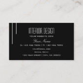 Elegant zwart-wit, eenvoudig en professioneel visitekaartje (Achterkant)