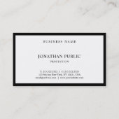 Elegant zwart-wit, eenvoudig, maar ook verbluffend visitekaartje (Achterkant)
