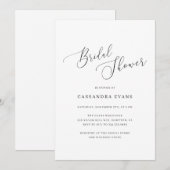 Elegant zwart-wit eenvoudig Vrijgezellenfeest Kaart (Voorkant / Achterkant)