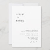 Elegant Zwart & Wit Eenvoudige Minimalistische Bru Kaart (Voorkant)