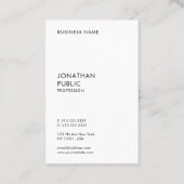 Elegant zwart-wit, eenvoudige Sjabloon, modern Visitekaartje (Achterkant)