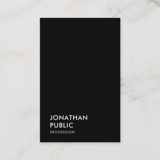 Elegant zwart-wit, eenvoudige Sjabloon, modern Visitekaartje (Voorkant)