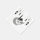 Elegant zwart-wit Eid Mubarak Servet (Hoek)
