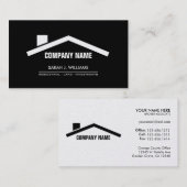 Elegant zwart-wit en Gold Professional — Estate Visitekaartje (Voorkant / Achterkant)