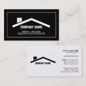 Elegant zwart-wit en Gold Professional — Estate Visitekaartje (Voorkant / Achterkant)