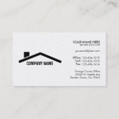 Elegant zwart-wit en Gold Professional — Estate Visitekaartje (Achterkant)