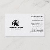 Elegant zwart-wit en Gold Professional — Estate Visitekaartje (Achterkant)