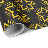 Elegant zwart-wit en Gold Star Pattern-pakpapier Cadeaupapier (Rol Hoek)