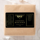 Elegant  zwart-wit en goudbody scrub etiketten (Insitu)