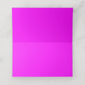 Elegant zwart, wit en magenta roze plaatskaartje (Binnenkant ongevouwen)