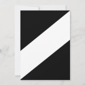 Elegant zwart-wit en modern, eenvoudig huwelijk kaart (Achterkant)