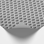Elegant zwart-wit en witdampverdampingspapier cadeaupapier (Hoek)