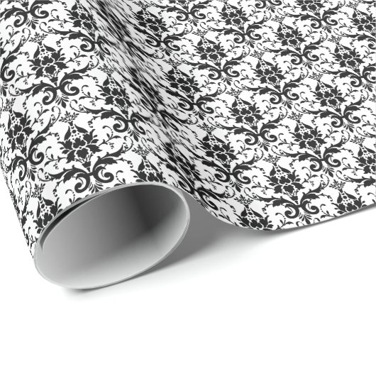 Elegant zwart-wit en witdampverdampingspapier cadeaupapier (Rol Hoek)
