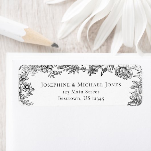 Elegant zwart-wit etiket (Insitu)