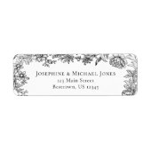 Elegant zwart-wit etiket (Voorkant)