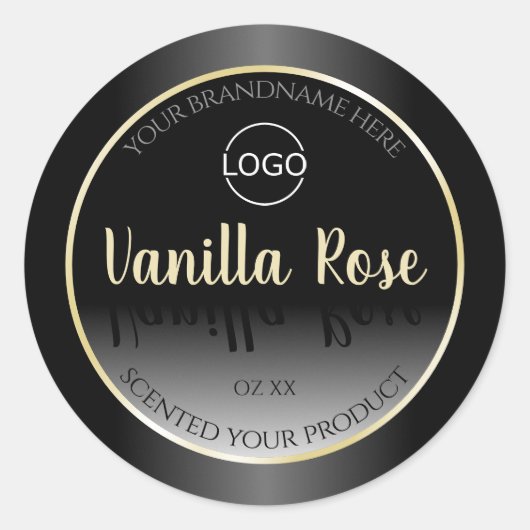 Elegant zwart-wit etiket crème Lijst Logo (Voorkant)