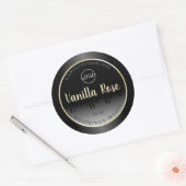 Elegant zwart-wit etiket crème Lijst Logo (Envelop)