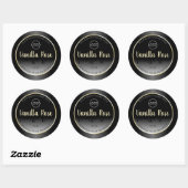 Elegant zwart-wit etiket crème Lijst Logo (Vel)