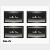 Elegant zwart-wit etiket crème Lijst Logo (Vel)