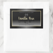 Elegant zwart-wit etiket crème Lijst Logo (Tas)
