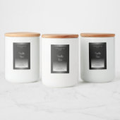 Elegant zwart-wit etiket Zacht glitter (Flessen)