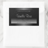 Elegant zwart-wit etiket Zacht glitter (Tas)