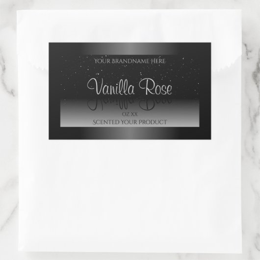 Elegant zwart-wit etiket Zacht glitter (Tas)
