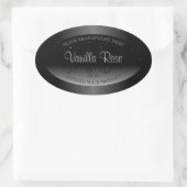 Elegant zwart-wit etiket Zacht glitter (Tas)