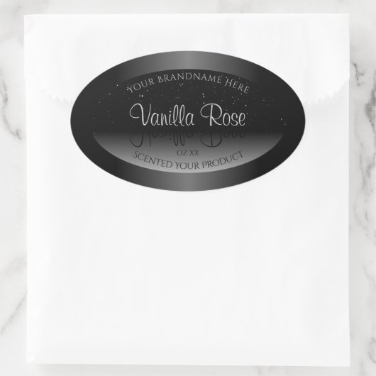 Elegant zwart-wit etiket Zacht glitter (Tas)