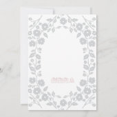 Elegant zwart wit folk bloemig Vrijgezellenfeest Kaart (Achterkant)