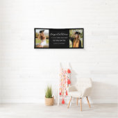 Elegant zwart-wit foto Afstuderen Spandoek (Insitu)