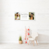 Elegant zwart-wit foto Afstuderen Spandoek (Insitu)