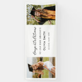 Elegant zwart-wit foto Afstuderen Spandoek (Verticaal)