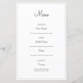 Elegant zwart-wit foto collage menu (Achterkant)